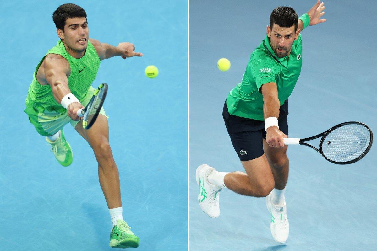 Carlos Alcaraz e Novak Djokovic