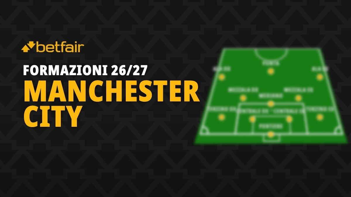 La formazione del Manchester City per la stagione 2026-2027