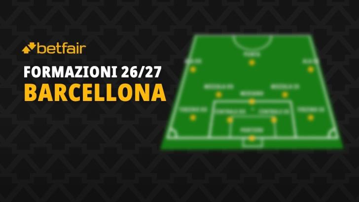 La formazione del Barcellona per la stagione 2026-2027