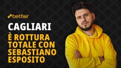 Sebastiano Esposito ai ferri corti con il Cagliari