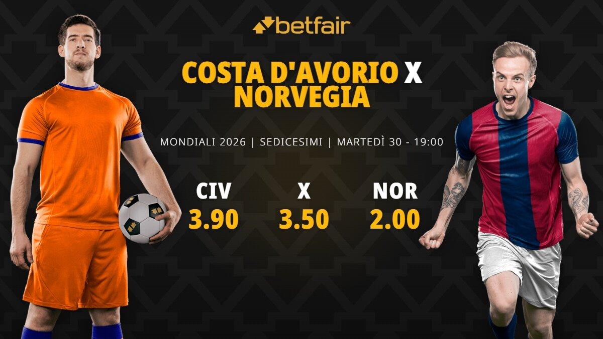 Costa d'Avorio-Norvegia