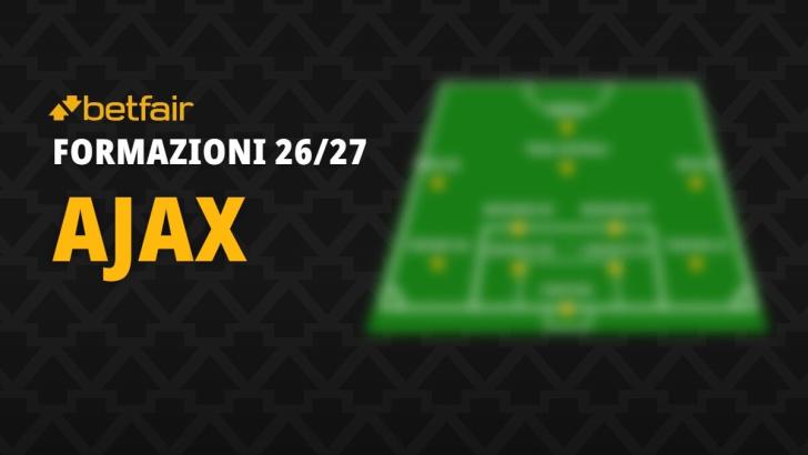 La formazione dell'Ajax per la stagione 2026-2027
