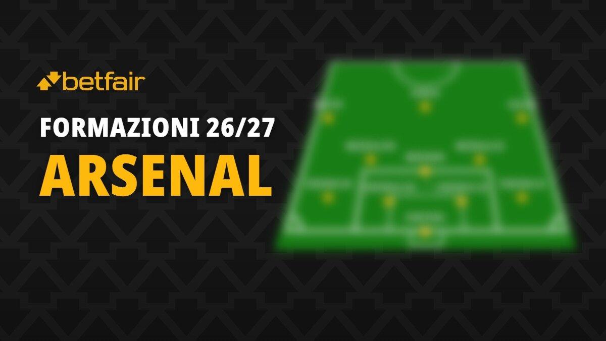 La formazione dell'Arsenal per la stagione 2026-2027