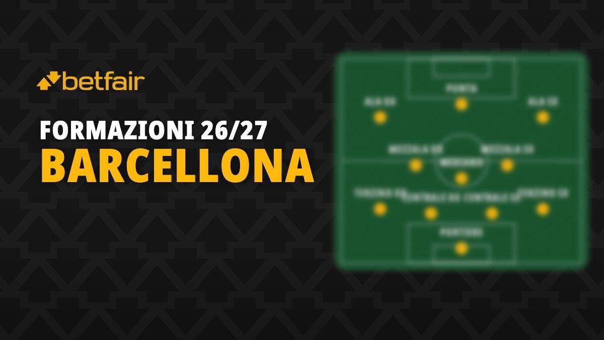 La formazione del Barcellona per la stagione 2026-2027
