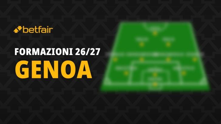 La formazione del Genoa per la stagione 2026-2027