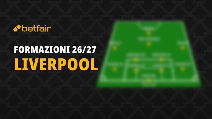 La formazione del Liverpool per la stagione 2026-2027