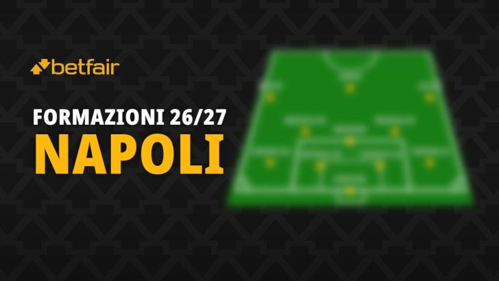 La formazione del Napoli per la stagione 2026-2027