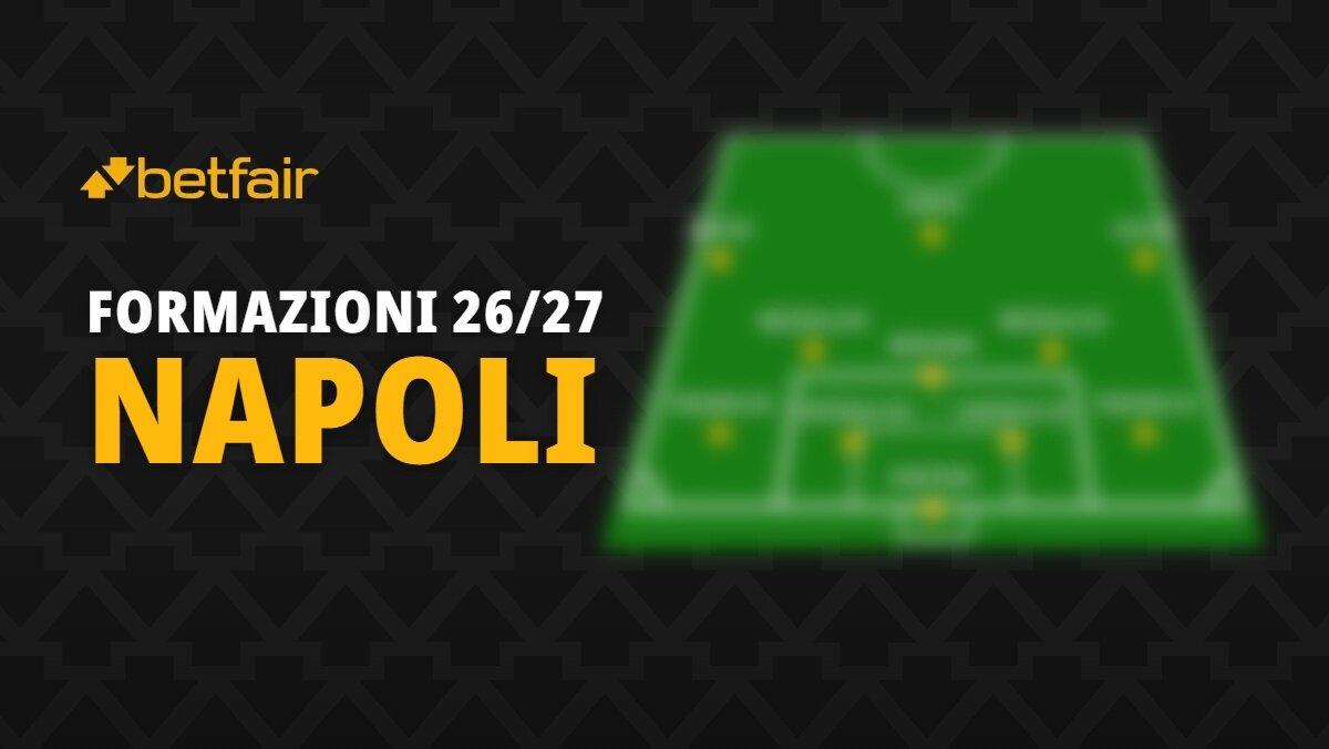 La formazione del Napoli per la stagione 2026-2027