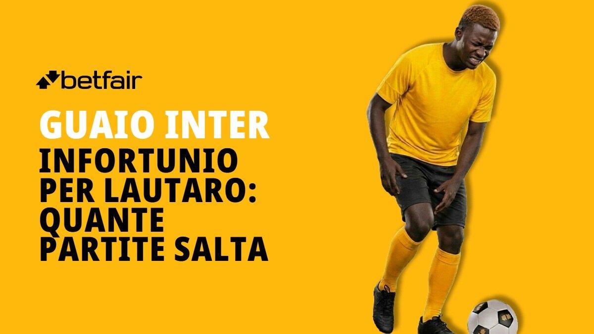 Infortunio per Lautaro Martinez: quante partite salta il capitano dell'Inter