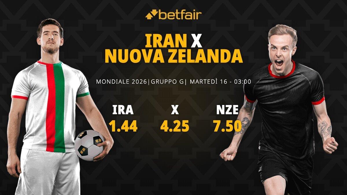 pronostico Iran Nuova Zelanda