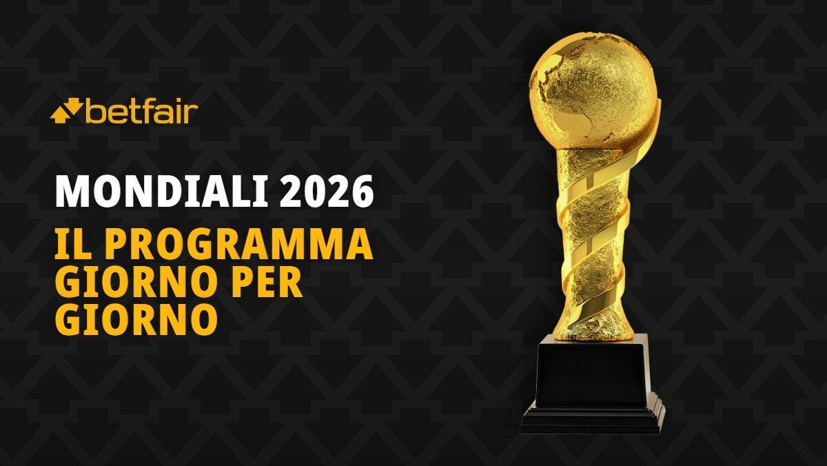 Il programma del Mondiale 2026 giorno per giorno