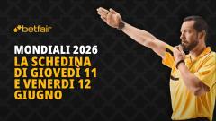 La schedina per le partite del Mondiale di giovedì 11 e venerdì 12 giugno