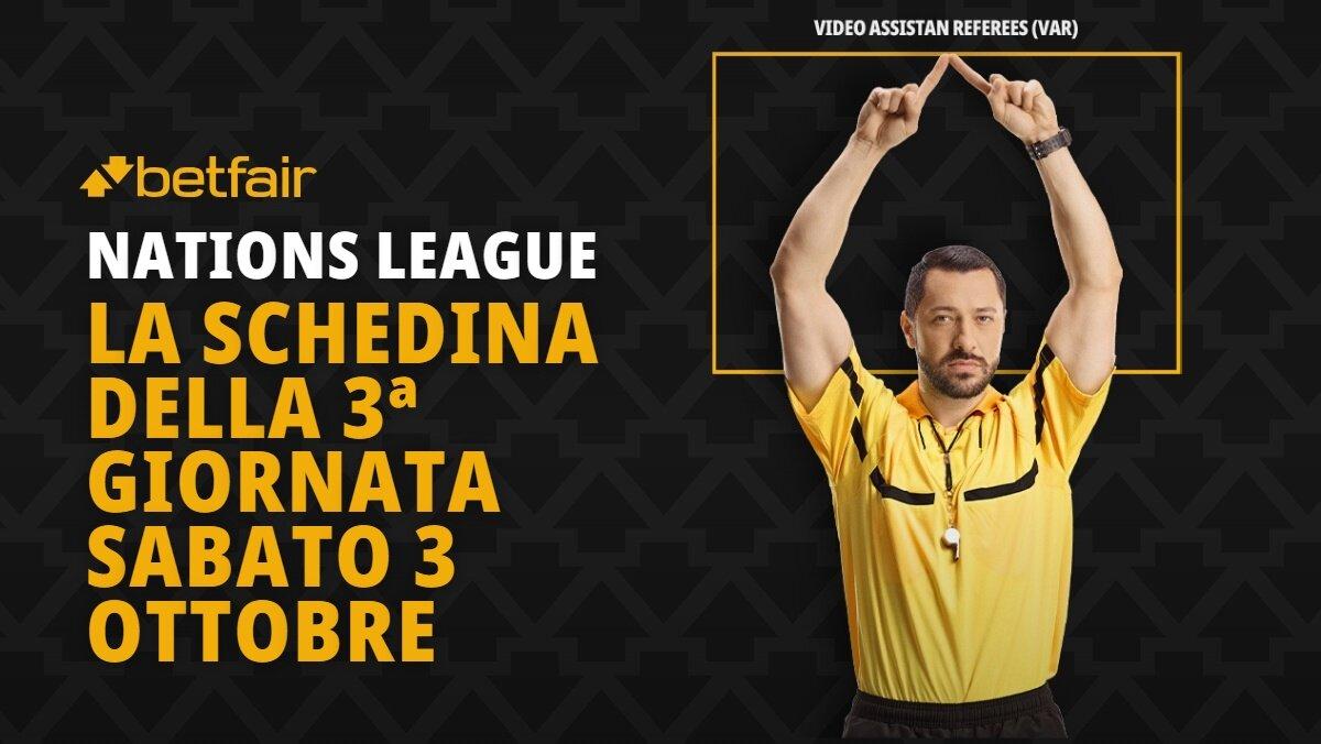 Schedina Nations League 3 ottobre