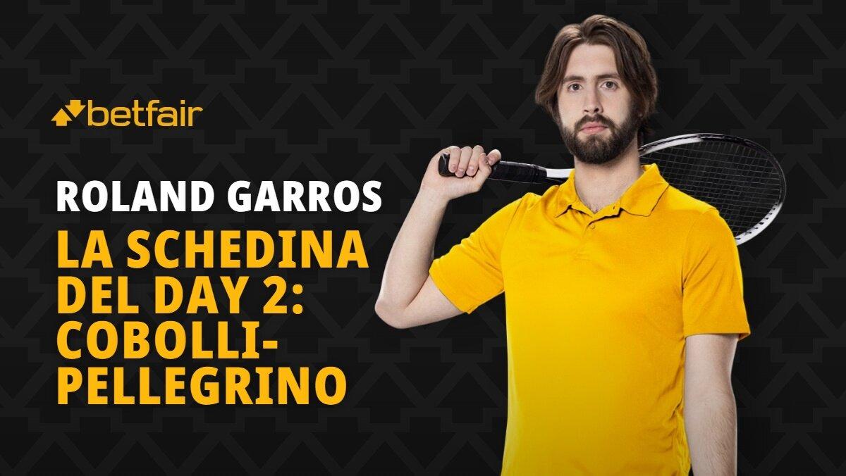 Roland Garros Day 2 Cobolli-Pellegrino