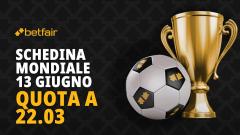 Schedina mondiale oggi 13 giugno