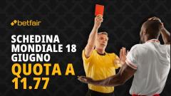 La schedina per le partite del Mondiale di giovedì 18 giugno