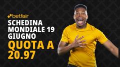 Schedina mondiale oggi 19 giugno