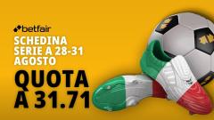 Schedina Serie A 28-31 agosto