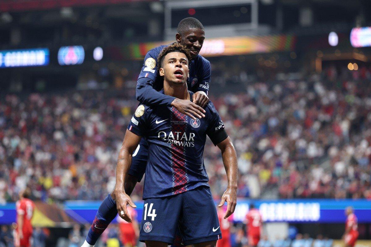 Desire Doue e Ousmane Dembele del Paris Saint-Germain