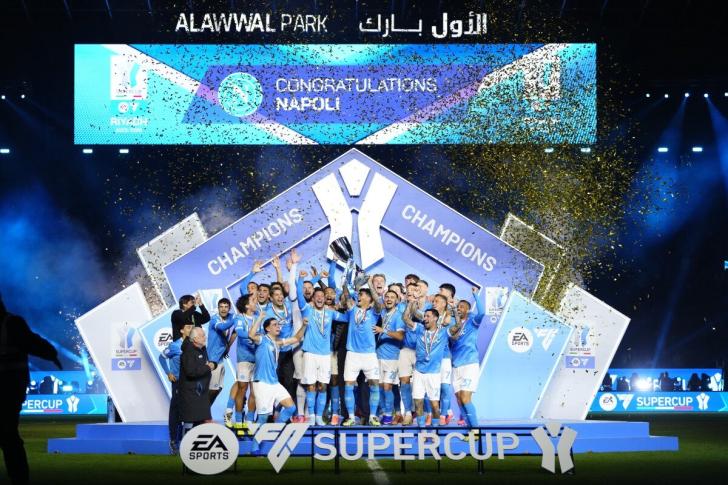 Il Napoli vincitore della Supercoppa Italiana