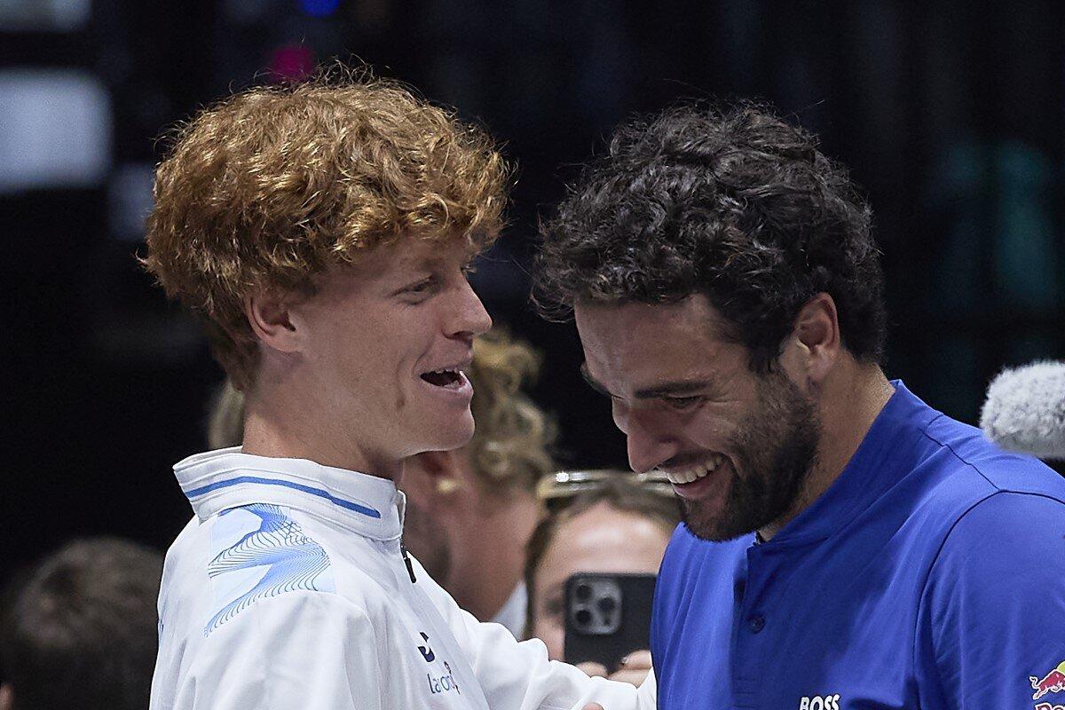 Jannik Sinner e Matteo Berrettini dell'Italia