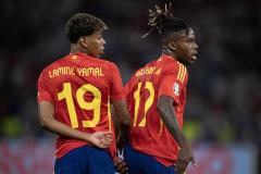 Lamine Yamal e Nico Williams della Spagna