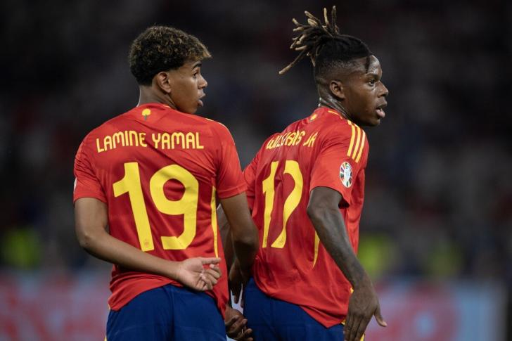 Lamine Yamal e Nico Williams della Spagna